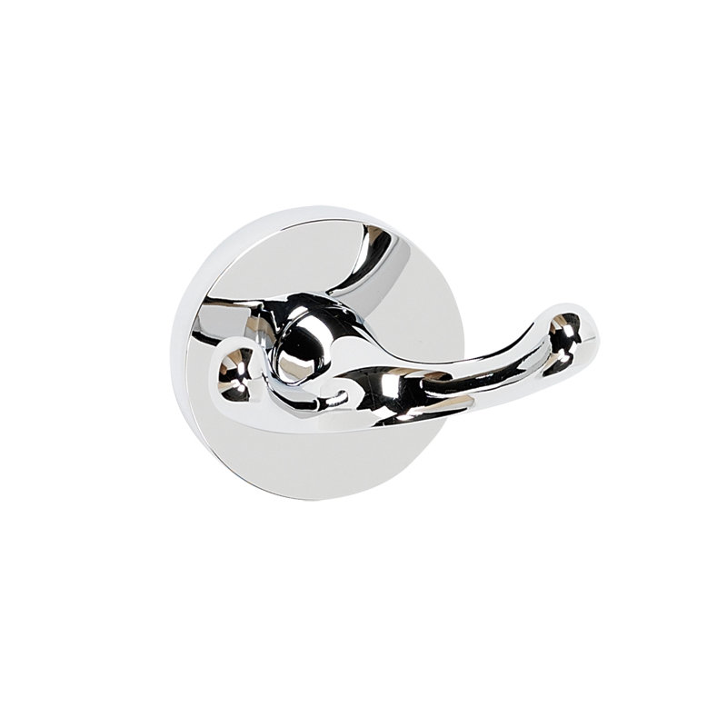 Double Robe Hook, Polished Chrome