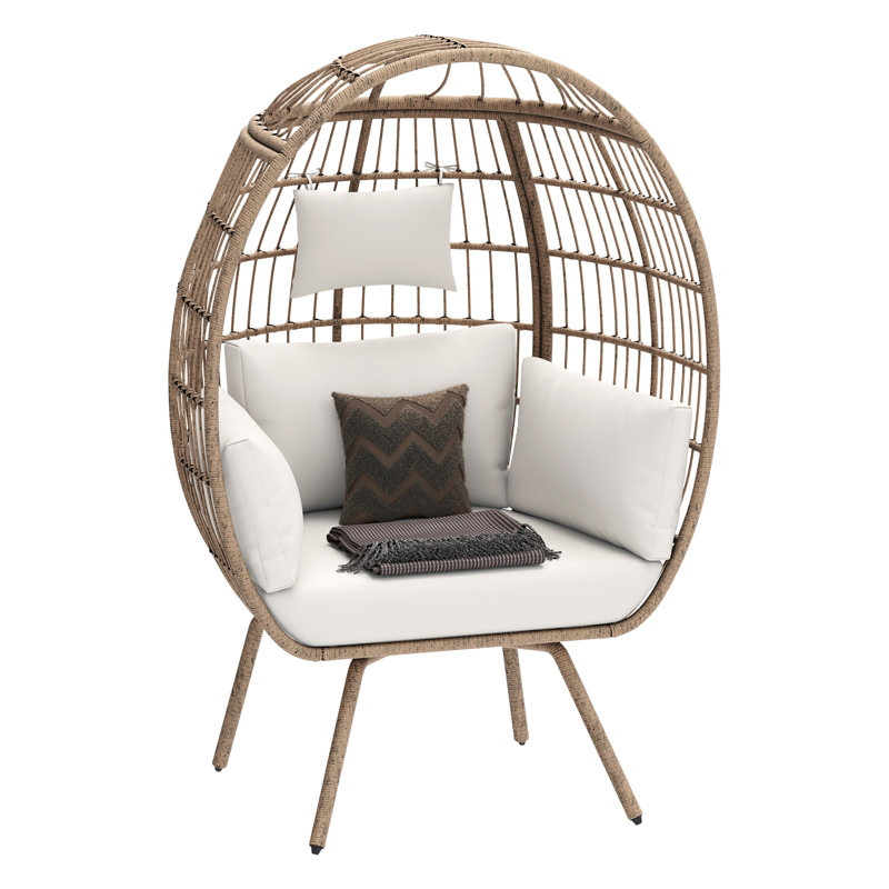 Fauteuil à œufs Dakota Fields, Beige