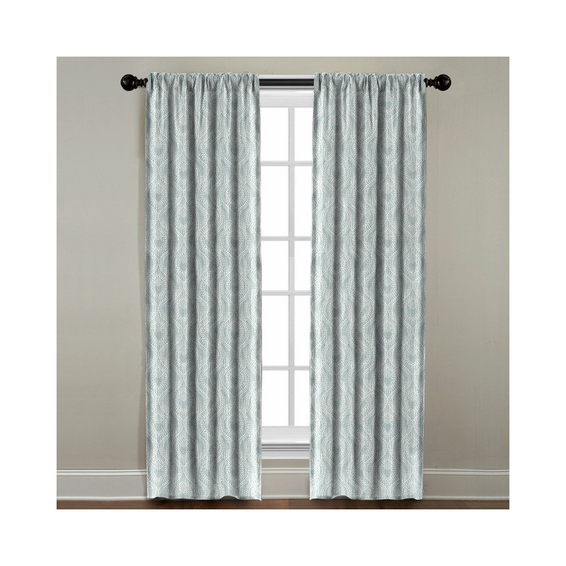 Room Darkening Curtain, 50" W x 120" L, Light Khaki Olive