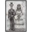 Moody Skull, mariage gothique, crâne de couple, œuvre d'art sur toile encadrée-90817082-90817085