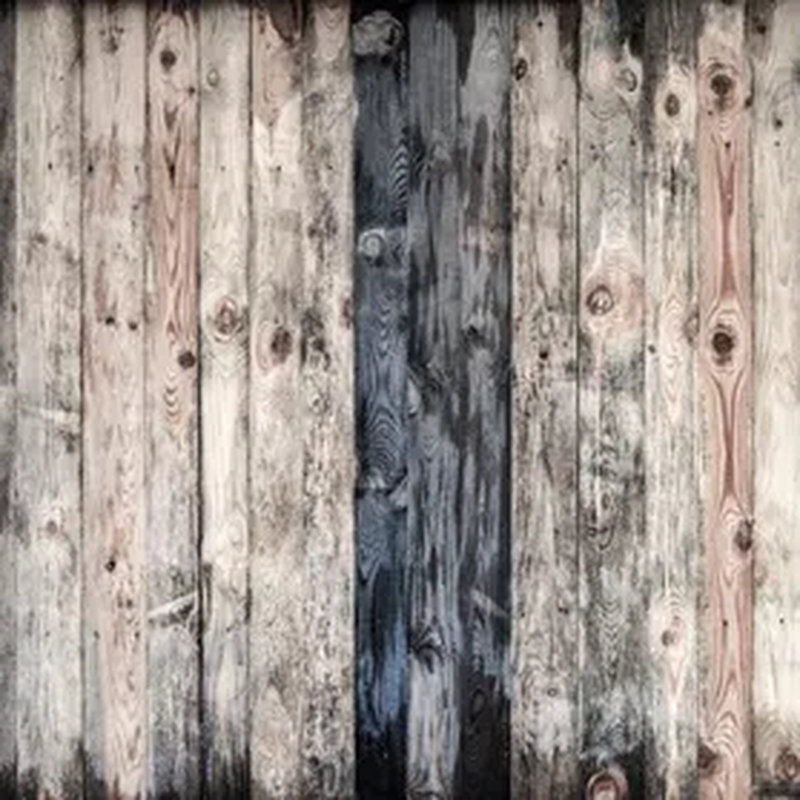 Papier peint rustique avec planche de bois vieilli gris et brun, L 96 po x l 108 po