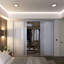 Armoire coulissante 4 panneaux en verre givré - Structure en aluminium avec technologie Silent Glide-92149738-92149742