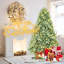 Arbre de Noël teinté avec embouts PE + PVC et lumières DEL blanc chaud-268681603