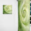 Green Serene Spiral Dreams - Rideau à spirales abstraites - Velours obscurcissant - 1 panneau-107579535