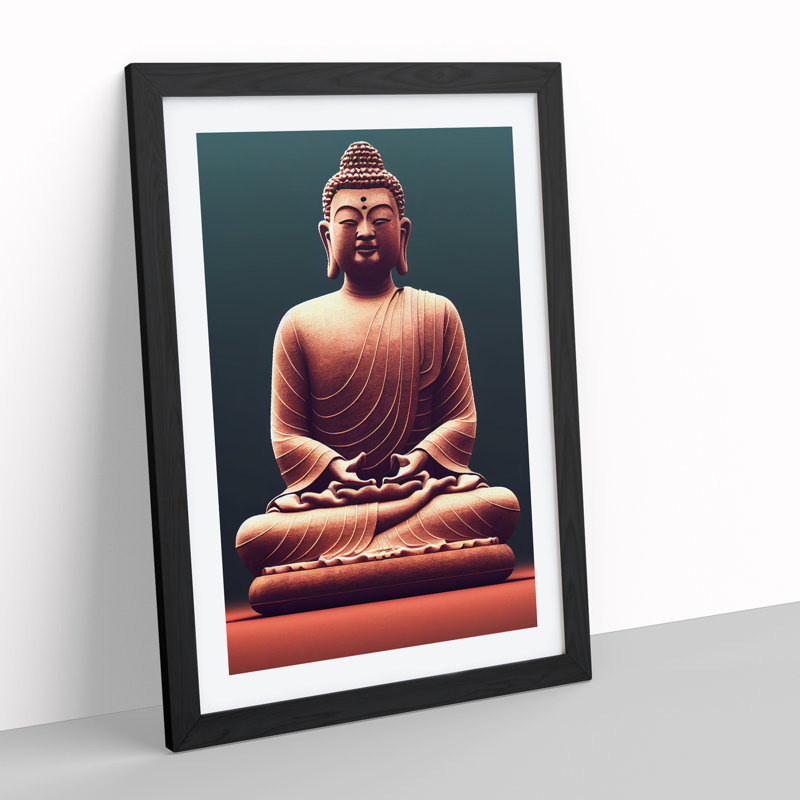 Dream Of Buddha - Single Picture Frame Print, 64cm H x 46cm W x 2cm D, Black Framed