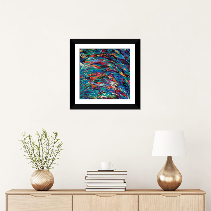 «DC 039» par Iris Scott, reproduction d'art graphique sur toile, H 16 po x l 16 po x P 1 po, Papier beaux-arts encadré noir