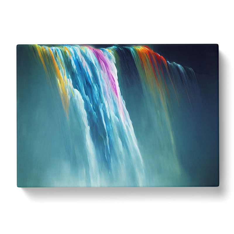 Dripping Waterfall Vol.3 - Wrapped Canvas Painting, 35cm H x 50cm W x 3cm D