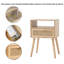 Table de chevet moderne avec tiroir - Petite table de chevet en bois de rotin-306237630