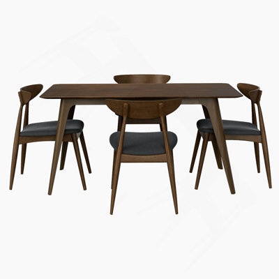 Ensemble de table de salle à manger 5 pièces, 1 table et 4 chaises d'appoint