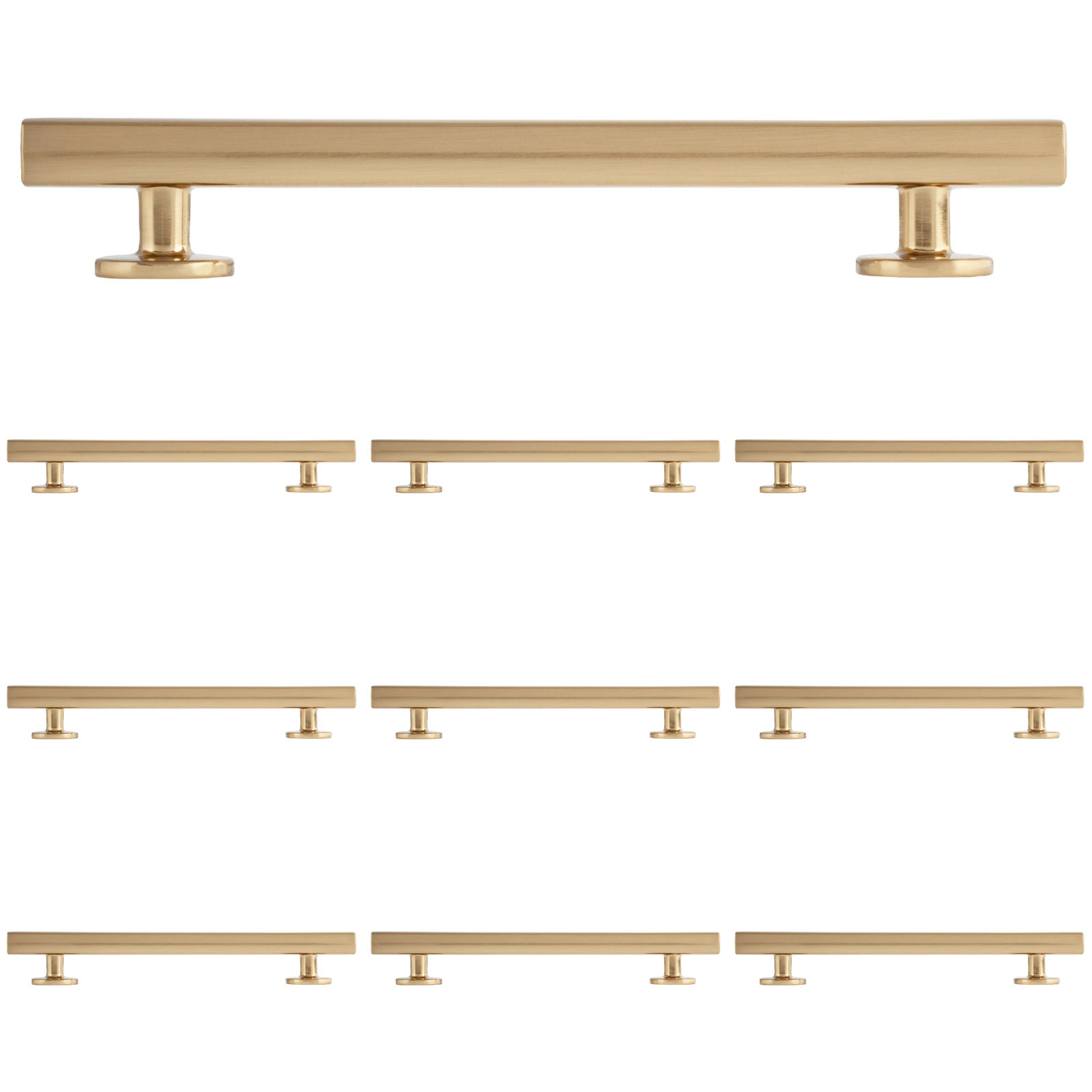 Flynn Bar Pull Multipack, Satin Brass, 5.5"