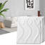 19.7'' x 19.7'' 3D Wall Panels for Interior Wall Decor,White PVC Wall Panels Accent Wall (12-Pack)