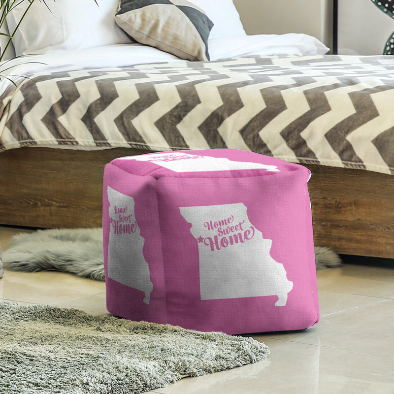 Repose-pieds cubique pour villes kansas home, Rose