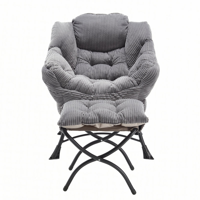 Fauteuil Lazy, Coton gris