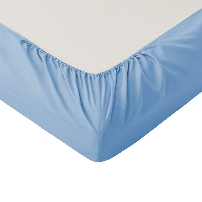 Brushed Microfiber 40cm Deep Fitted Bed Sheet, Single (3'), Light Blue