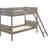 Weathered Taupe Twin Bunk Bed, Convertible To Two Beds, , And Guardrails, Engineered Wood For Bedroom Design Bed In Taupe, Design, Slatted Re - Configuring