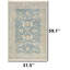 Artisanal Teal Floral Area Rug