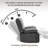 Batholo 43.3" Wide Manual Glider Upholstered Recliner-124005749