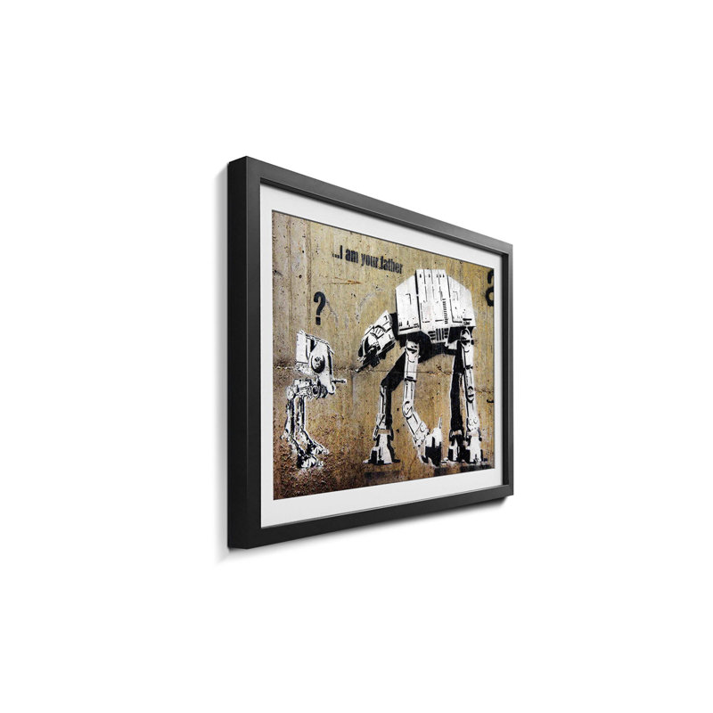 Streetart No.9 by Banksy - Single Picture Frame Print, 44cm H x 64cm W x 2.2cm D