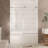 Frameless Shower Door 56-60 "W X 60" H, 1/4 "(6 Mm) Clear Tempered Glass, Explosion Proof Film, Stainless Steel Handle, Shower Door-123698885