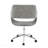 Chrome Metal & Gray Fabric Contemporary Task Office Chair-438614930-438614921