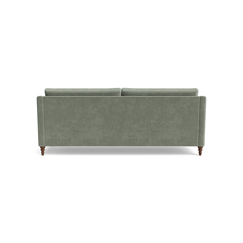 Vera Sofa (85"), Walnut Finish (Turned), Velvet - Sage