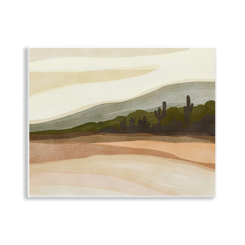 «Desert View with Distant Cacti», art mural par Nikita Jariwala
