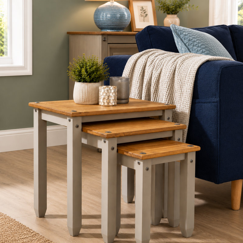 Kawamura Solid Wood Frame Nesting Tables