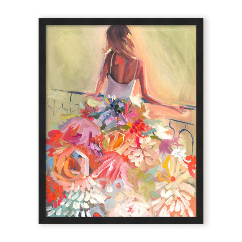 Nature Inspired Blossom Reverie: The Enigmatic Backdrop, 30" H x 24" W x 1.125" D, Framed Print, White