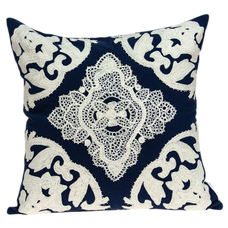 Housse et insert de coussin en coton Rani, Polyester / Bourre en polyester