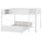 Full XL Over Full XL Wooden Bunk Bed With Built-In Storage Shelf & Ladder-422782842