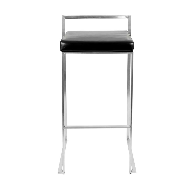 Tabouret Erick, Noir, Argent