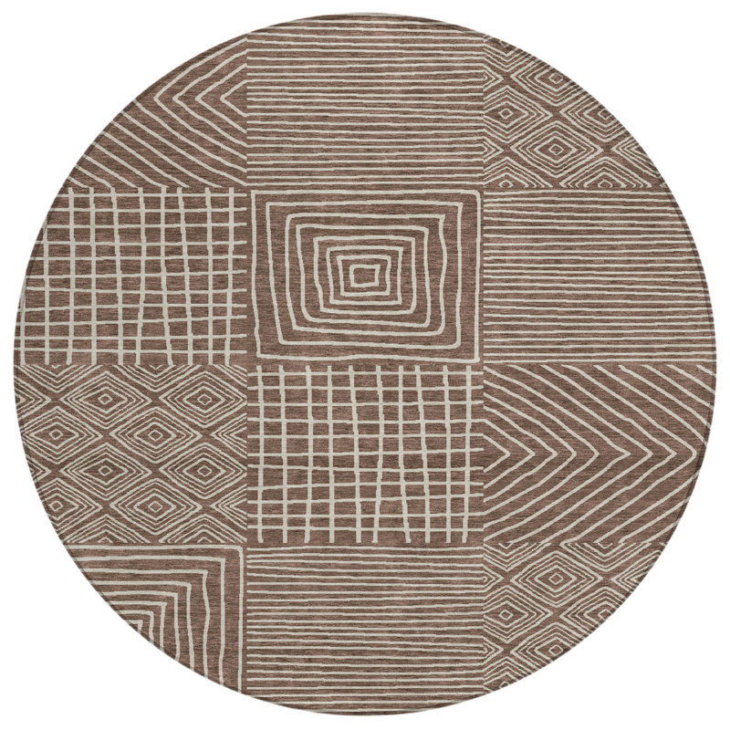 Tapis d'intérieur rond 8 po