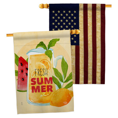 Double Sided 40'' H x 28'' W Polyester House Flag