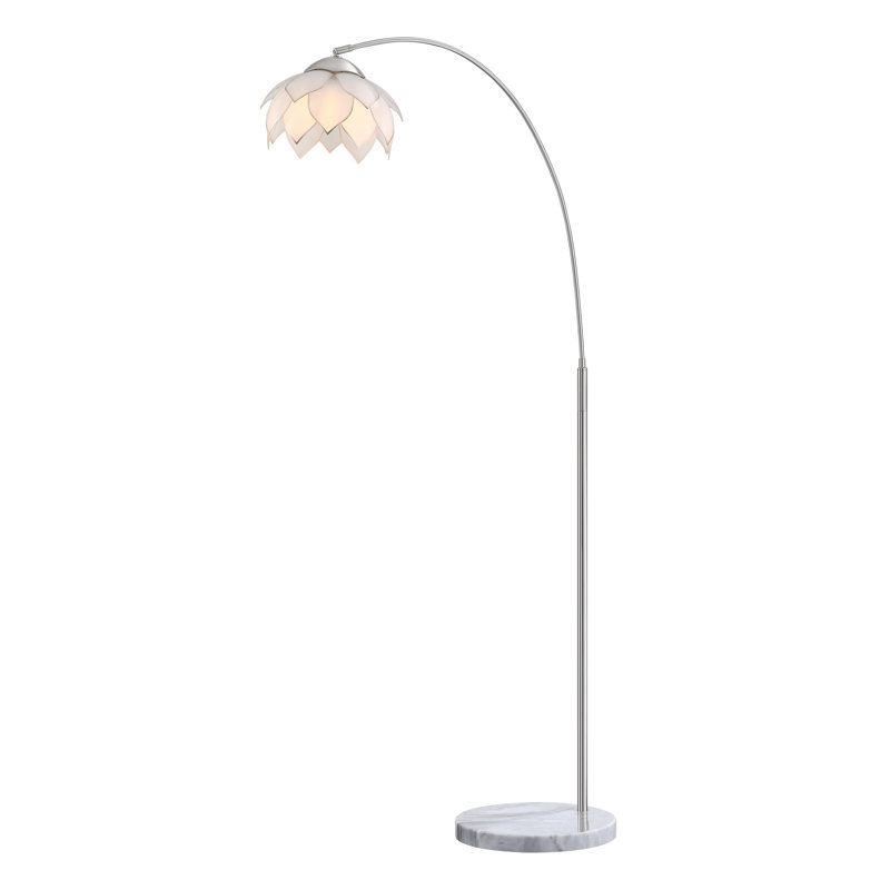LED Arched Floor Lamp, Brushed Nickel, Brushed Nickel