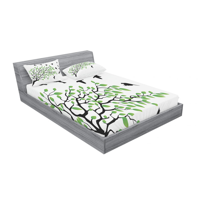 Microfiber Sheet Set, Queen Sheet Set + Fitted Sheet + 2 Pillowcases