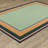 Sherley Preppy Stripe Border Green/ Navy Indoor-Outdoor Area Rug-1437799847