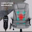 Fauteuil de bureau vibrant à 6 points avec fonction de massage et chaleur lombaire gris-1005296364