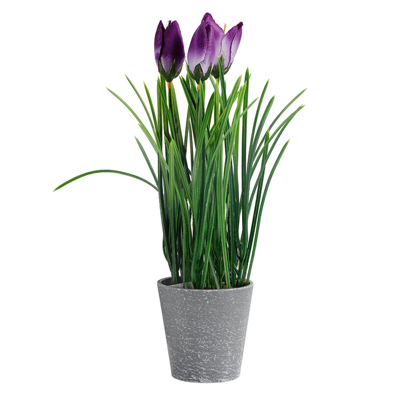 Plante artificielle en pot, Mauve