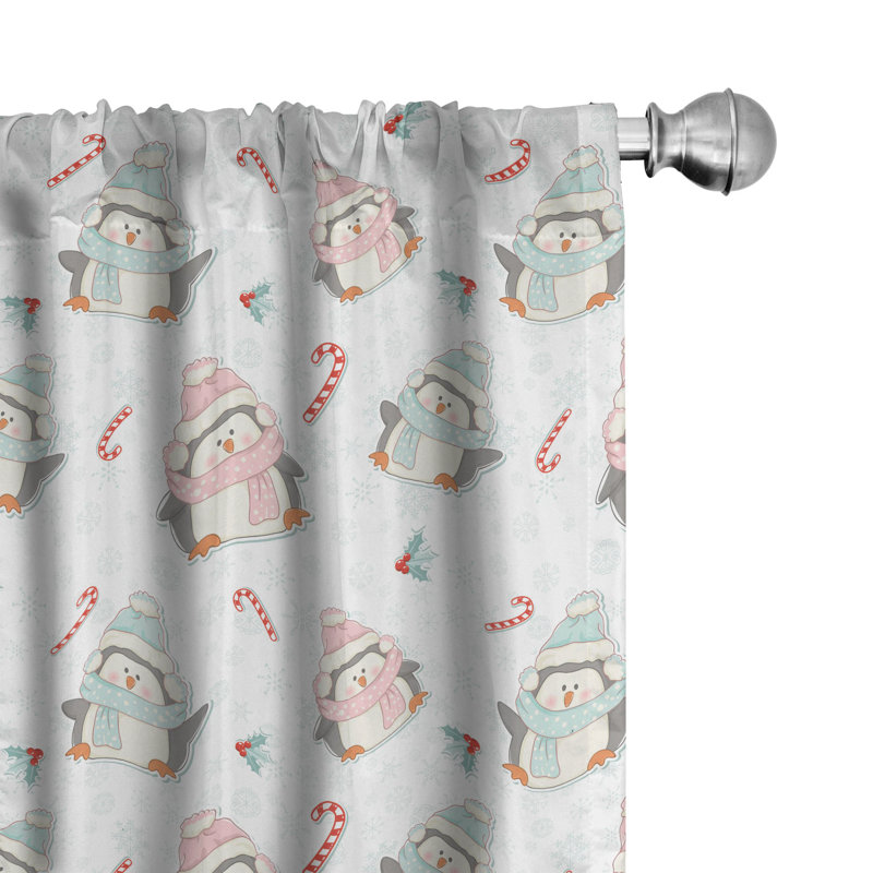 Panneau coulissant semi-diaphane avec passe-tringle Candy Cane, 28 po x 95 po