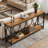 Extra Long Industrial Console Table, 70.9'' 2-Tier Sofa Table with Storage Shelf for Entryway or Hallway