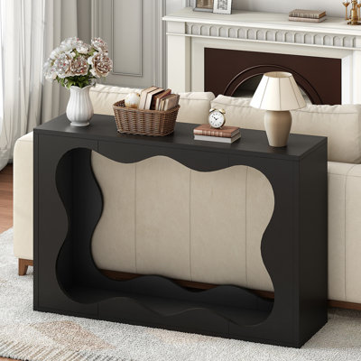 Console 47,2 po, table d'entrée à 2 niveaux avec design ondulé