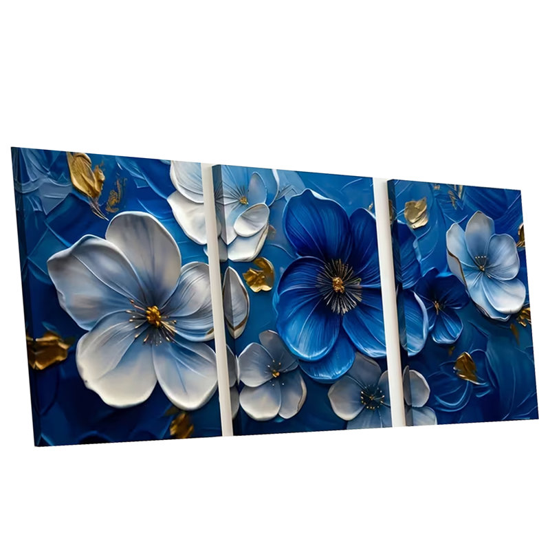 3 Piece Wrapped Canvas Print, 40 cm H x 90cm W