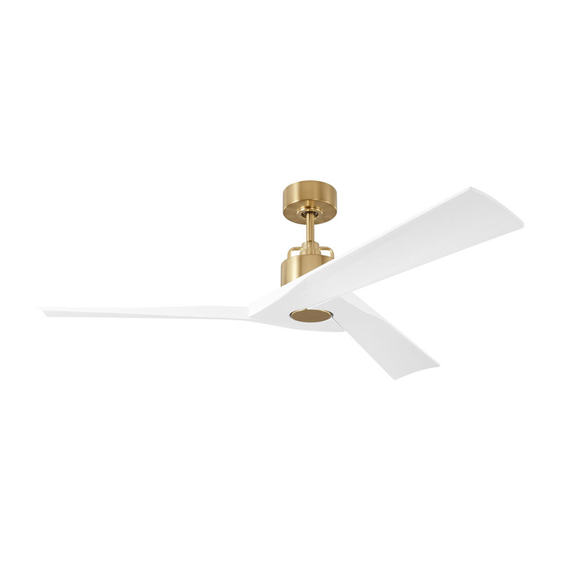 Ventilateur de plafond 52 po Gerda, Blanc mat, Bronze brillant