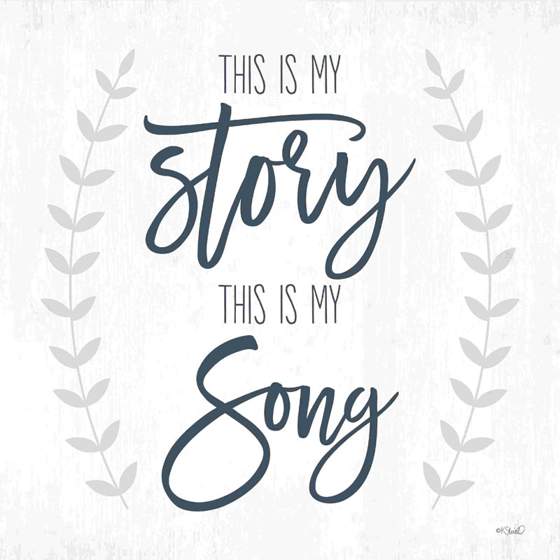 This Is My Story I - impression, H 36 po x l 36 po, Non, Cadre simple blanc