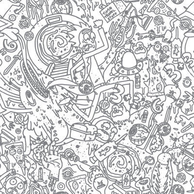 Papier peint adhésif Rick and Morty