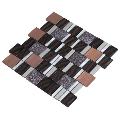 Vitray Random Sized Metal Mosaic Wall & Floor Tile