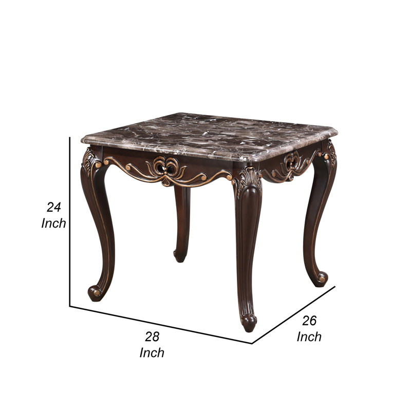 Cona Marble Top End Table