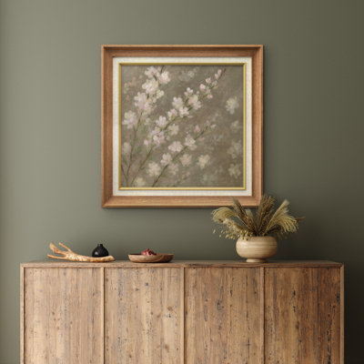 Art mural encadré de qualité supérieure - reproduction de fleurs rétro pour décor de chambre à coucher - 26 po x 36 po