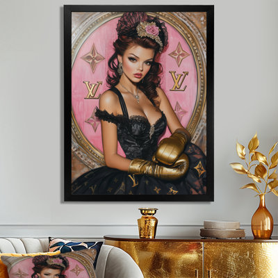 Pin Up With Poutty Lips - Art mural femme cabaret