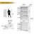 67"Tall Freestanding Black Linen Cabinet with 2 Doors, 1 Drawer & Adjustable Shelves, Bathroom Storage Cabinet-1132184578
